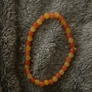 Hand made Elegant Beaded Bracelet in Orange and Yellow